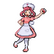 Battle sprite art of Nurse Joy.