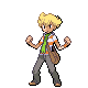 Battle sprite art of Rival Barry.